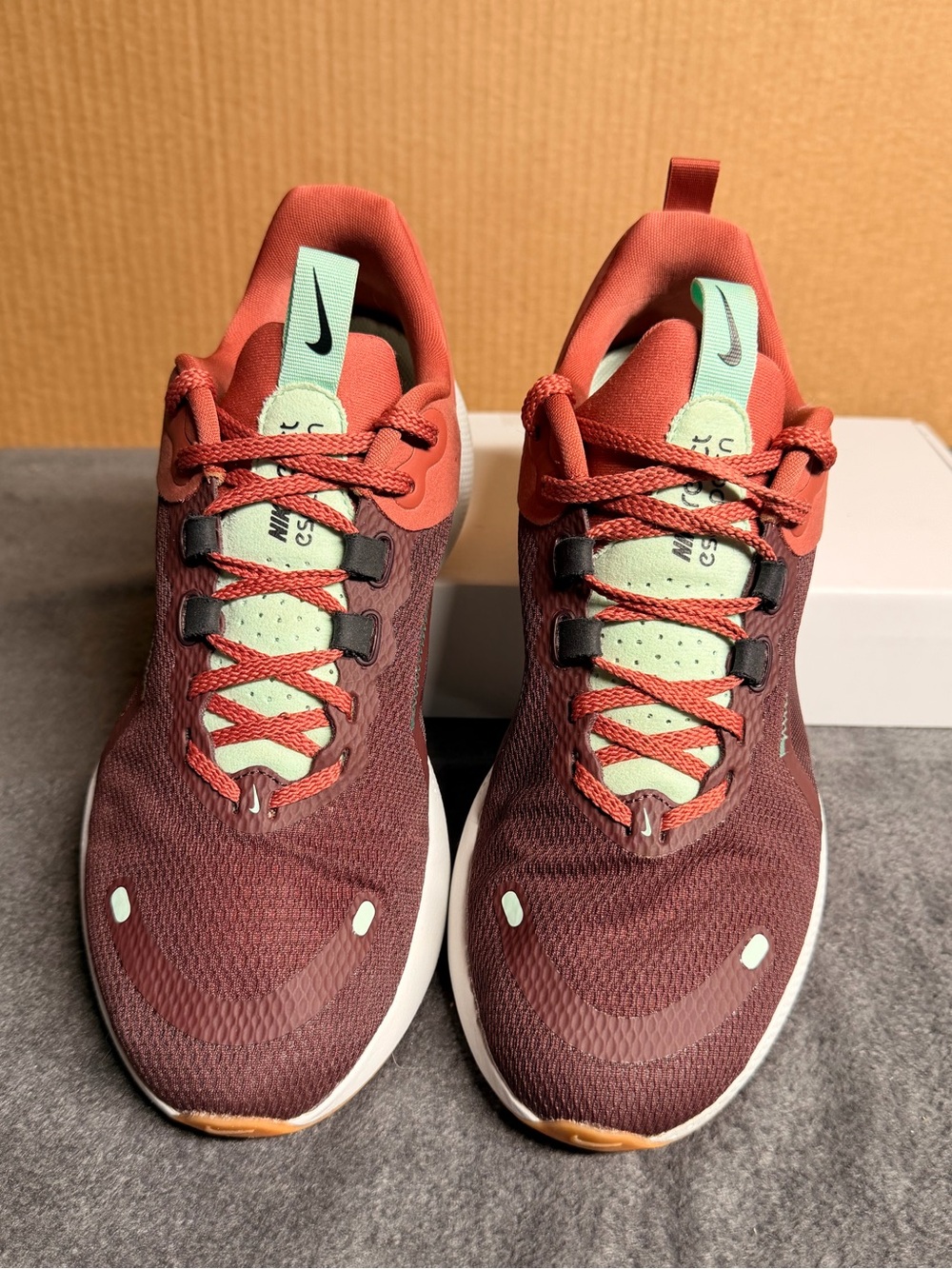 Nike Women's Running Shoes - Burgundy, Coral & Mint Accents - Picture 2 of 8